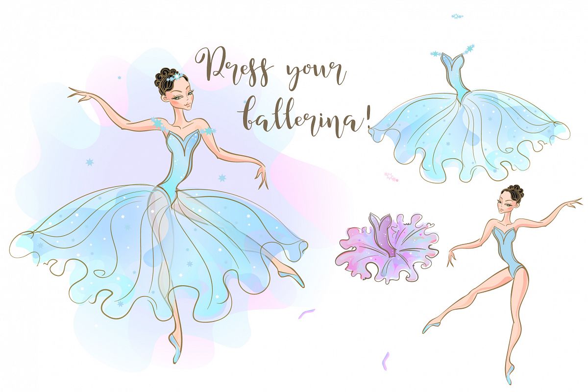 Ballerina doll with a set of dresses. example image 1