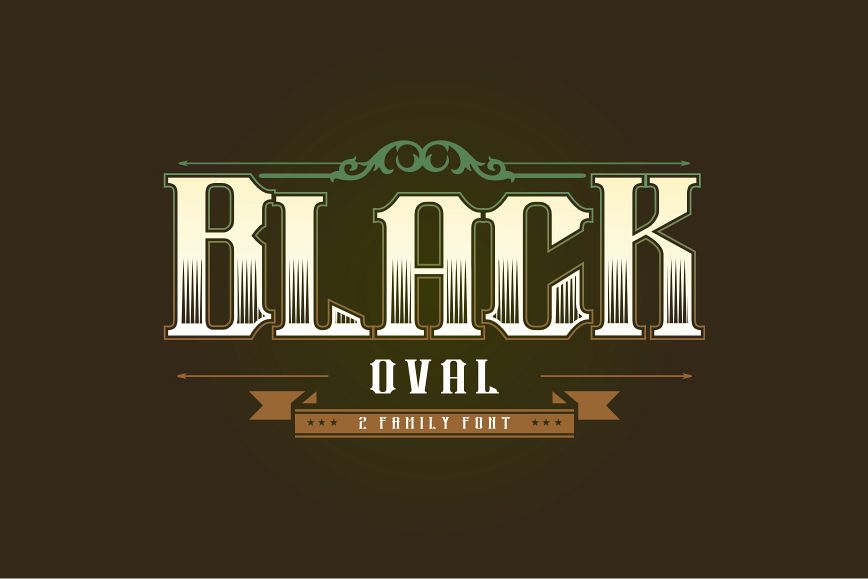 BLACK OVAL (1239) | Regular | Font Bundles