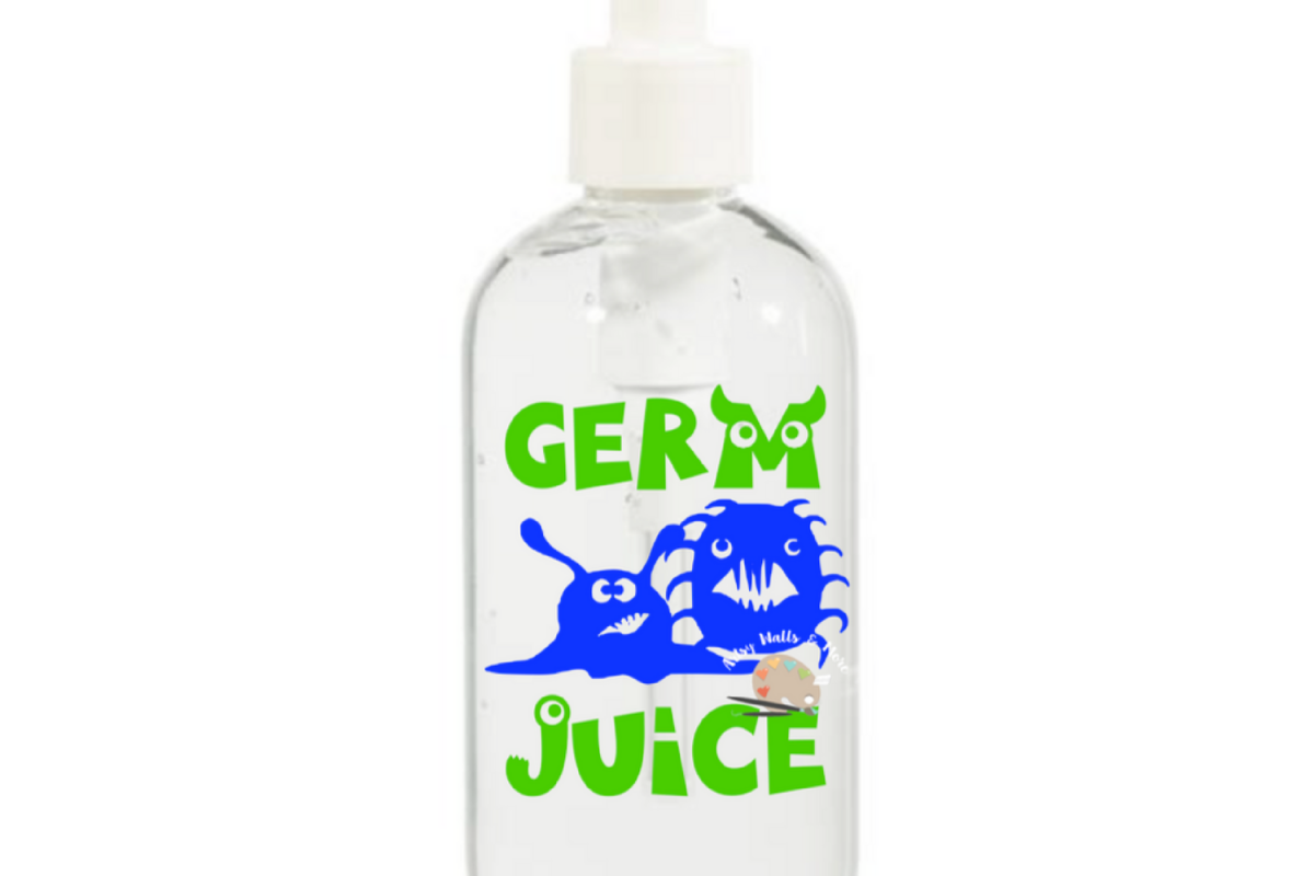 Download Germ Juice svg cut file, Hand sanitizer bottle decal SVG