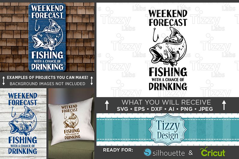 Download Weekend Forecast Fishing with a Chance of Drinking SVG ...