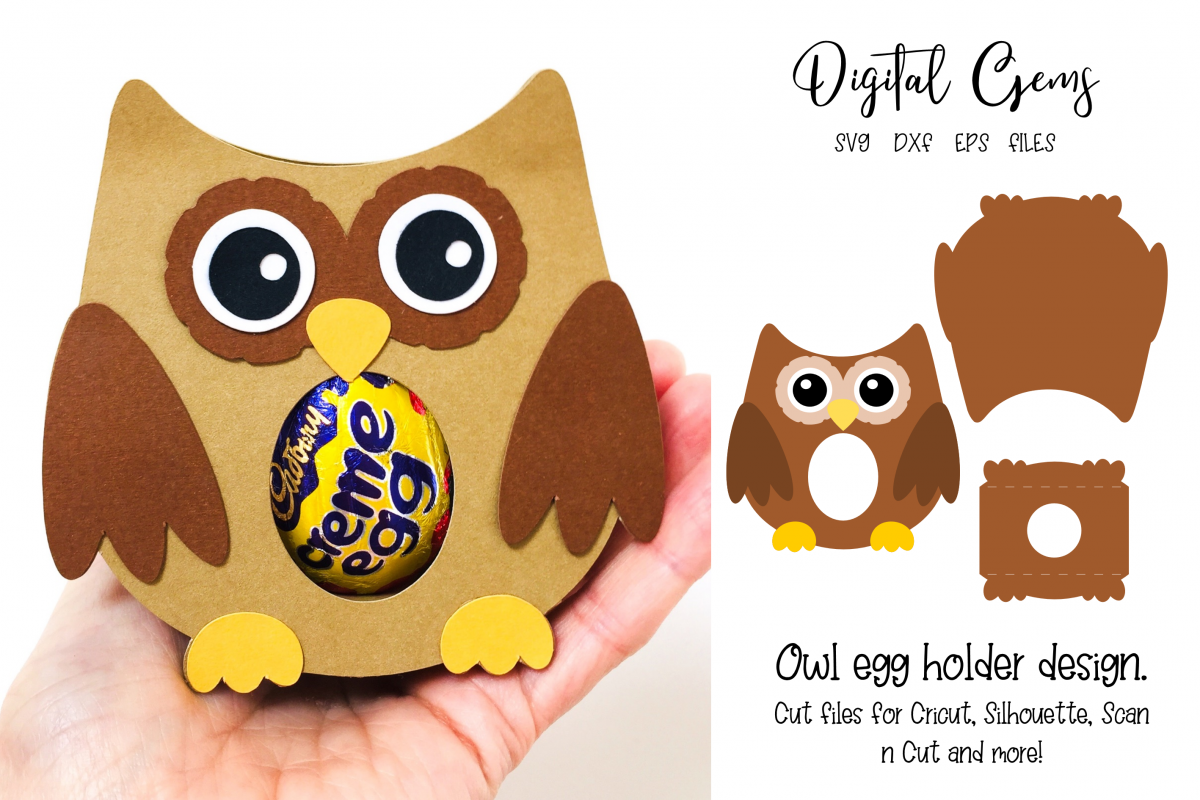 Download Owl Easter egg holder design SVG / DXF / EPS files (515930 ...
