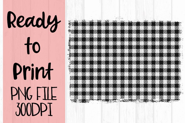 White Buffalo Plaid Background Ready to Print example image 1
