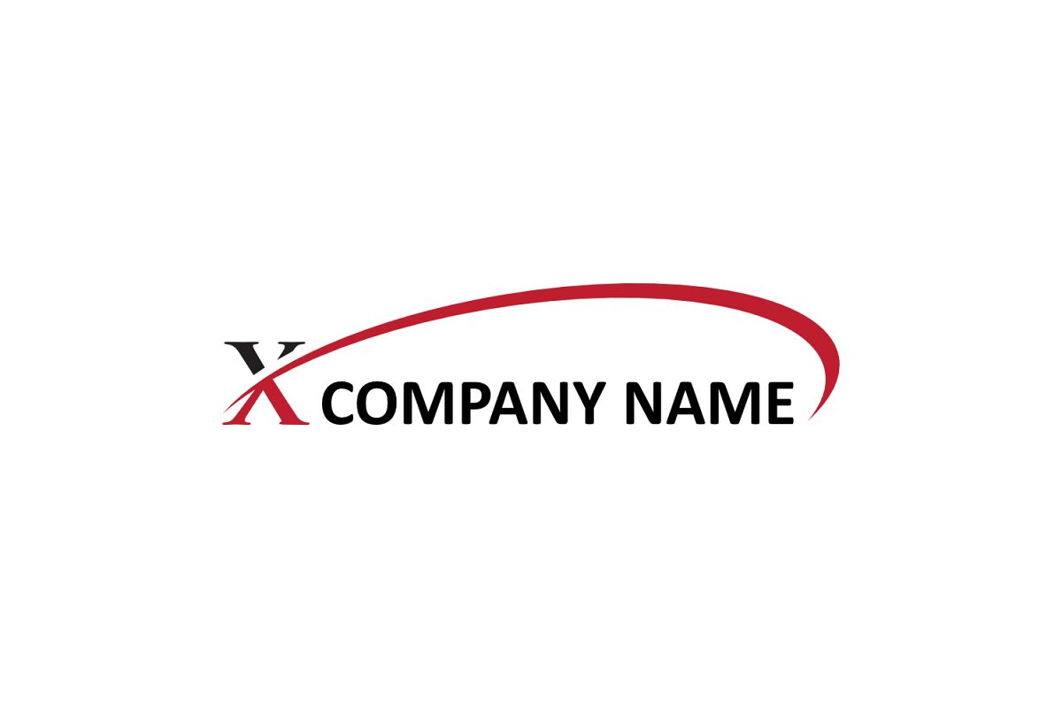 x letter swoosh logo example image 1
