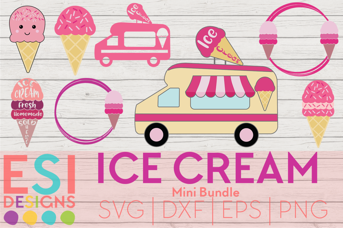 Ice Cream Mini Bundle | Ice Cream Truck, Ice Cream Monogram example image 1