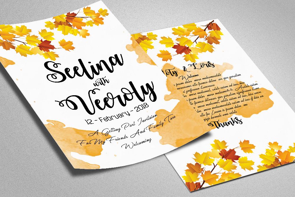Double Sided Save The Date Card example image 1