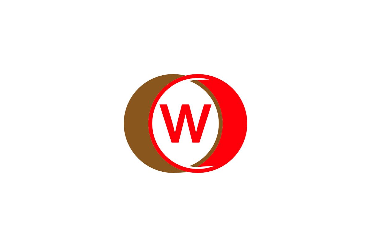 w letter circle logo example image 1