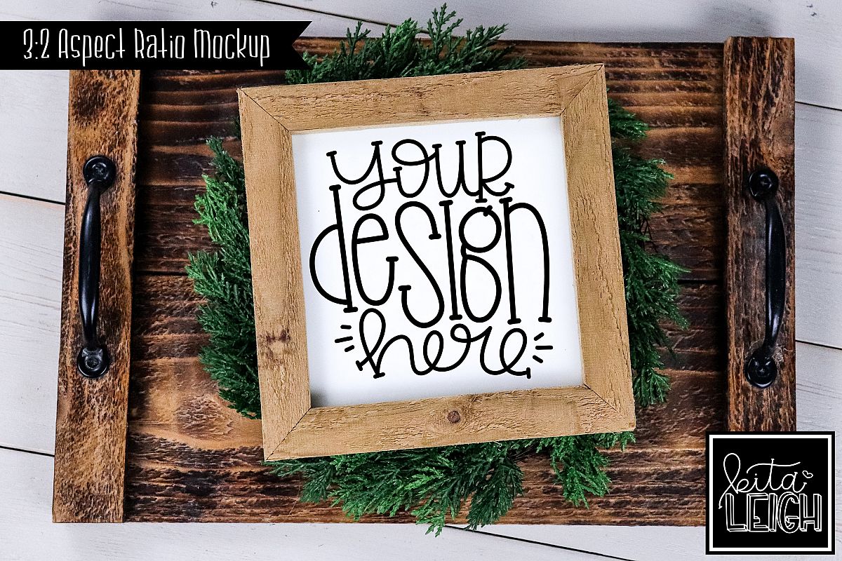 Square Sign Fall and Christmas Mockup example image 1