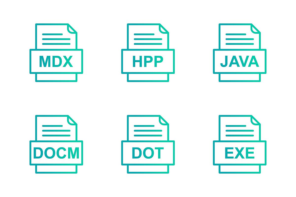 Set Of File Formats Icons example image 1