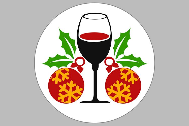 wine cristmas ornt example image 1