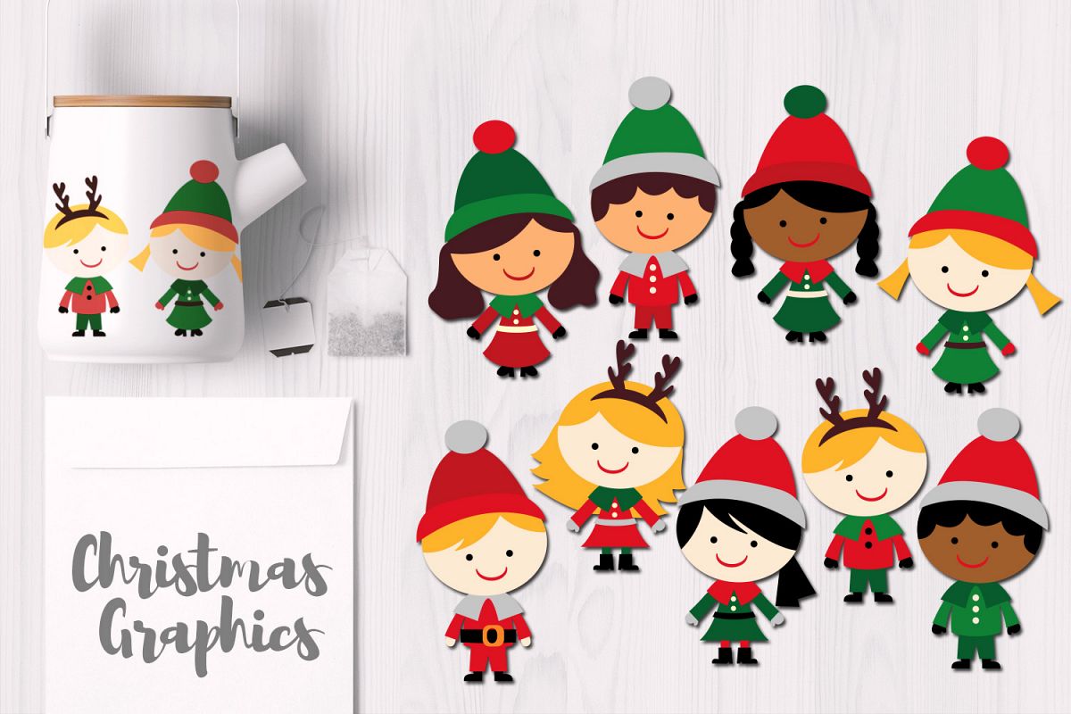 Christmas Kids Illustrations example image 1