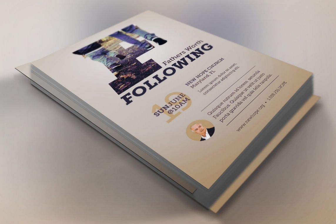 Fathers Worth Following Flyer Template example image 1