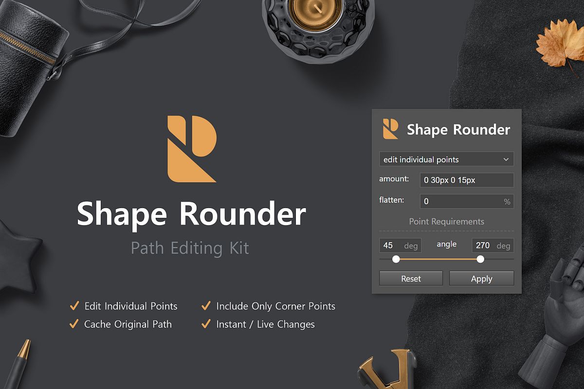 Shape Rounder - Path Editing Kit example image 1