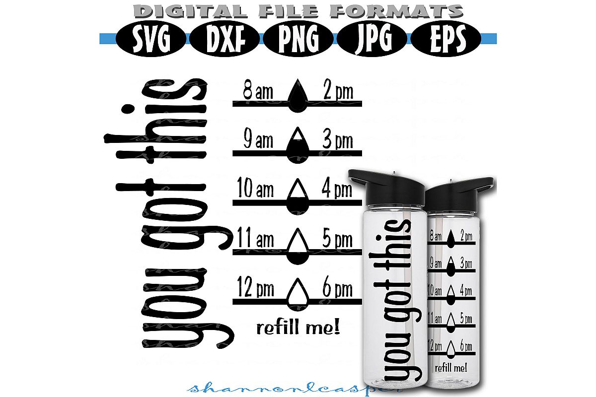 Sports Water Bottle SVG example image 1