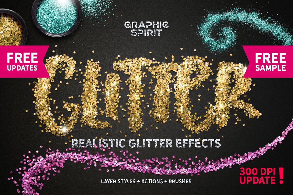 Realistic Glitter Effect TOOLKIT example image 1
