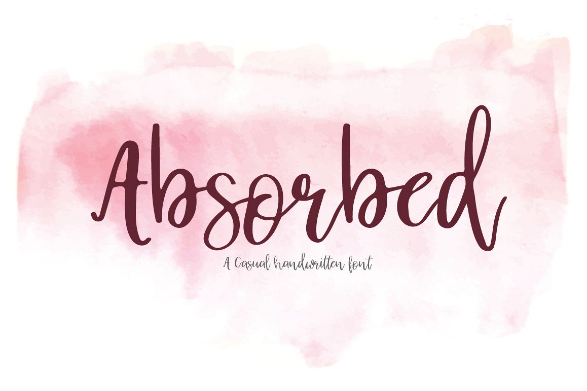 Absorbed | Script Font example image 1
