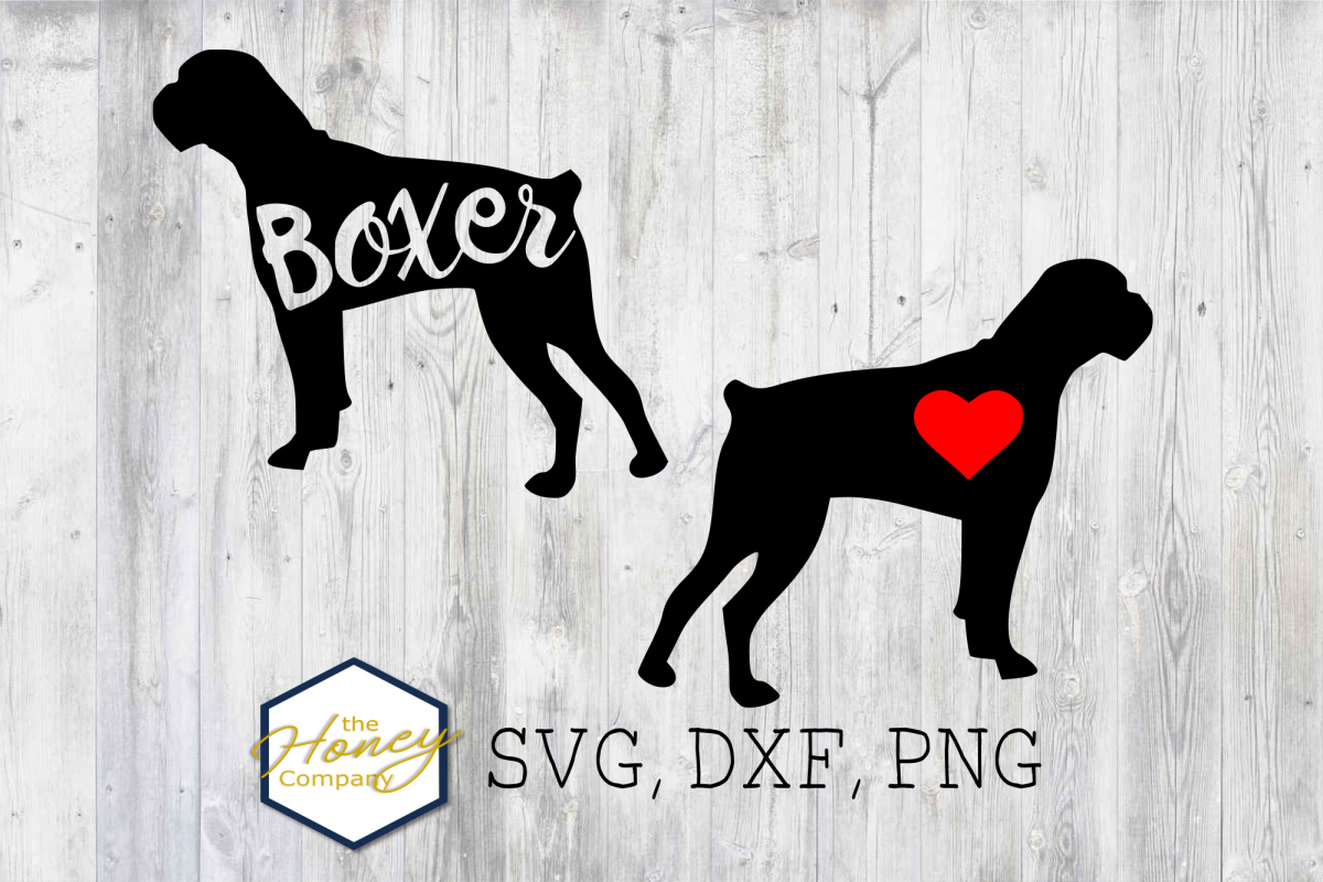 Boxer SVG PNG DXF Dog Breed Lover Cut File Clipart example image 1