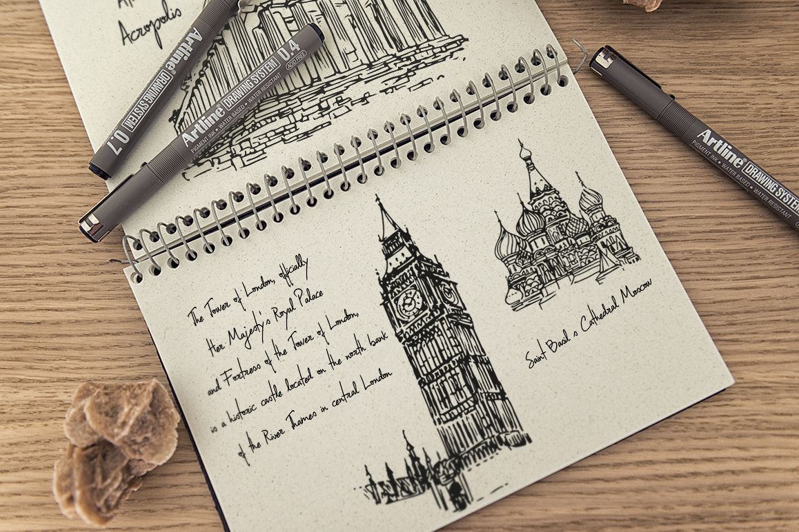 The Wonders of the World - Hand draw example image 1