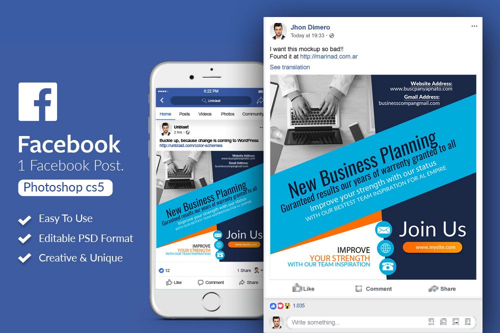Business Facebook Post Banner example image 1