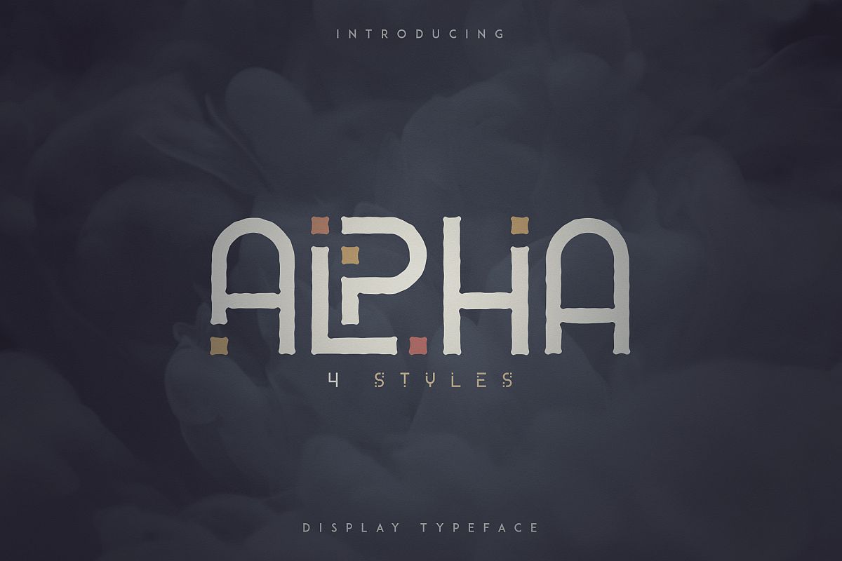 Alpha Display Font - 4 styles example image 1