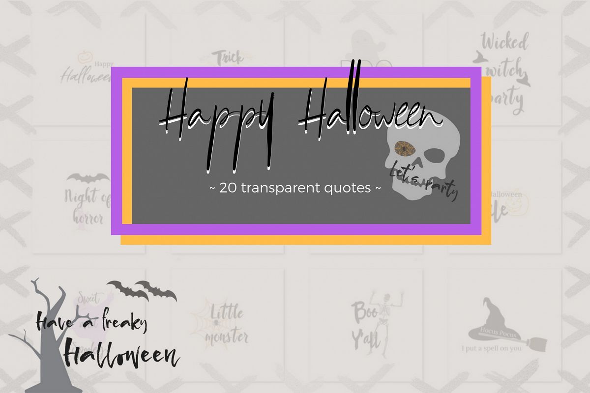20 Halloween lettering collection example image