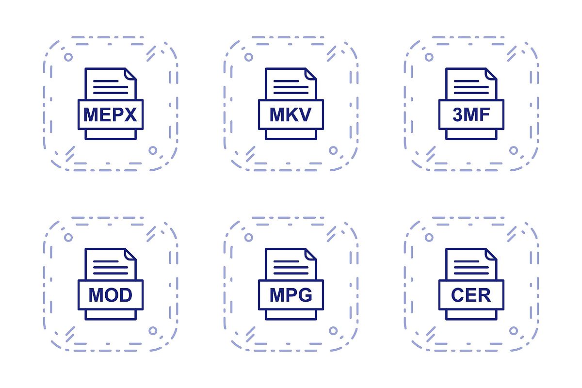 Set Of File Formats Icons example image 1