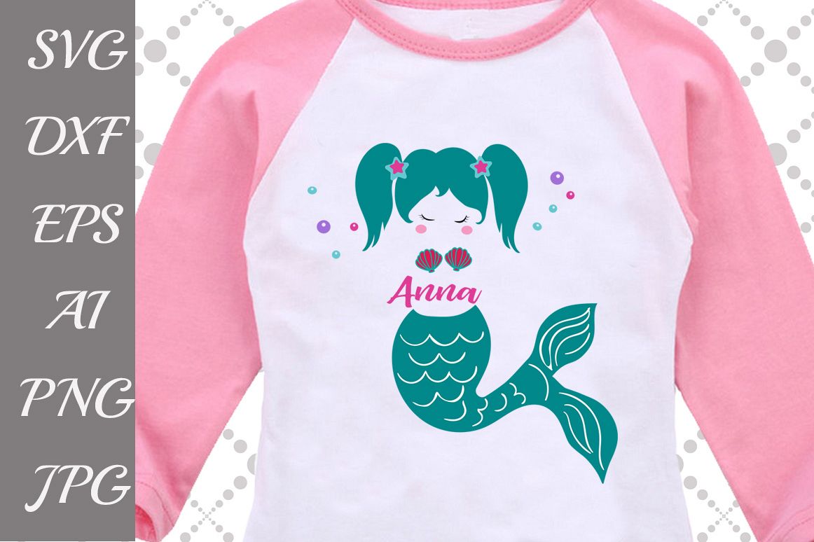 Mermaid Monogram Svg example image 1