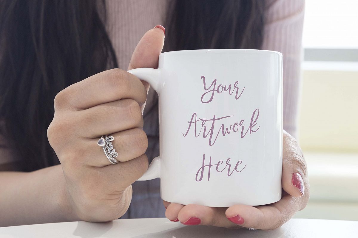 White mug mockup example image 1