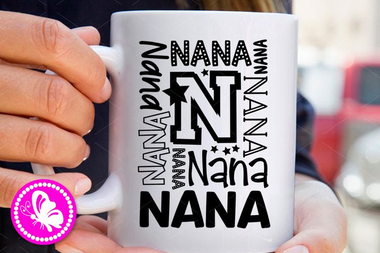Nana svg clip art Family decor Personalized gift Cricut png example image 1