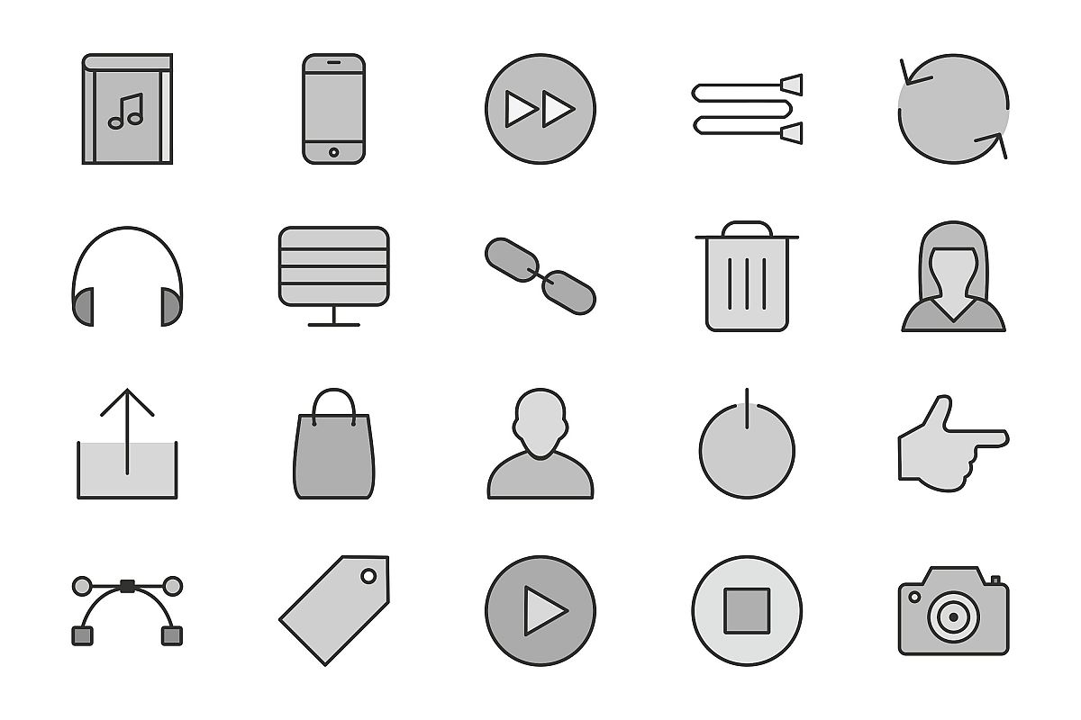 Set Of Multimedia Icons example image 1