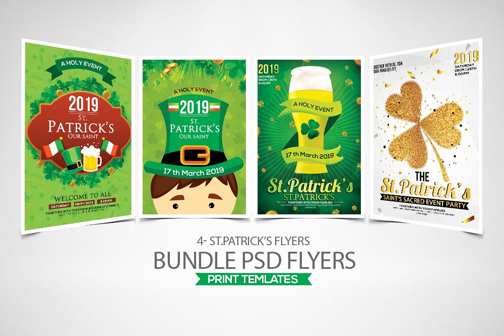 4 St. Patrick Flyers Bundle example image 1