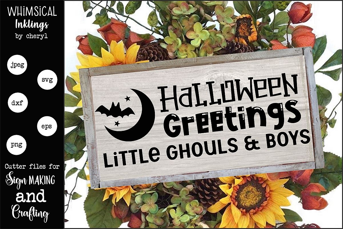 Halloween Greetings SVG example image 1