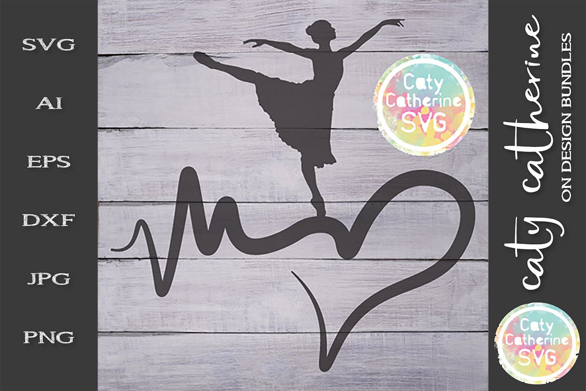 Heartbeat Love Heart Dance SVG Cut File example image 1