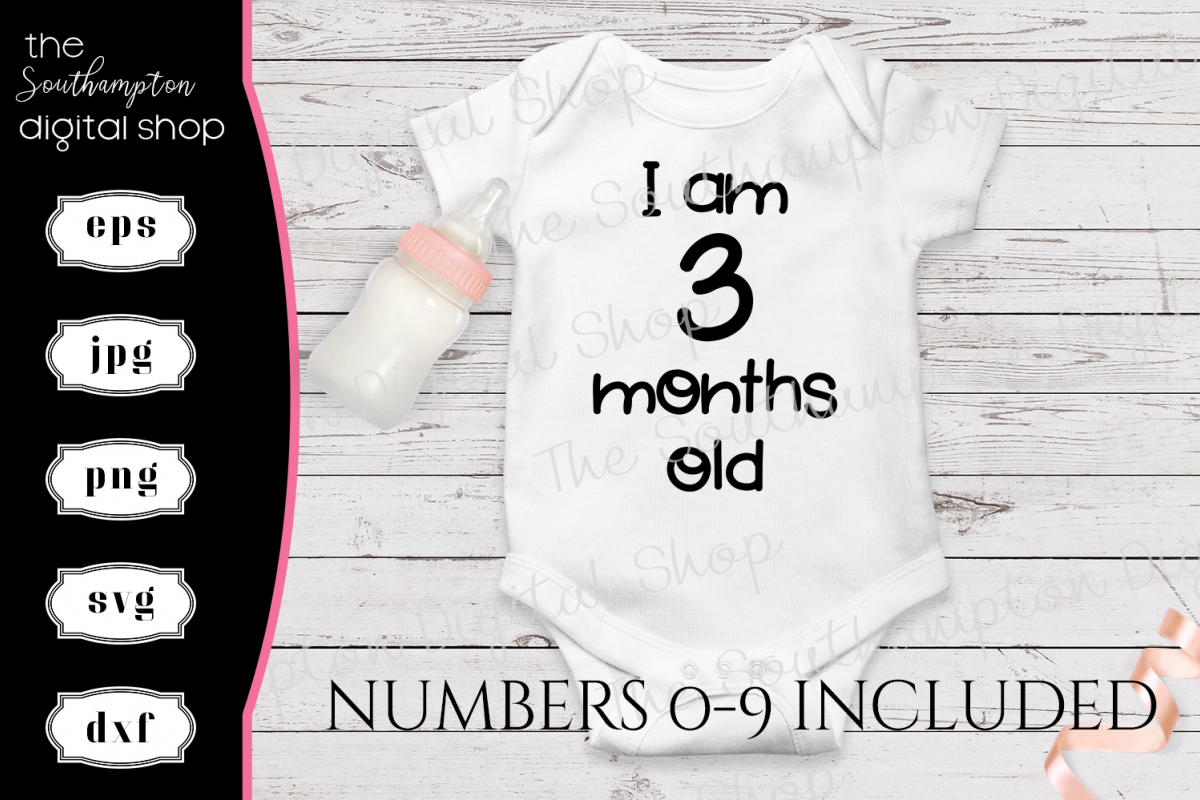 I am Months Old All Numbers Included example image 1