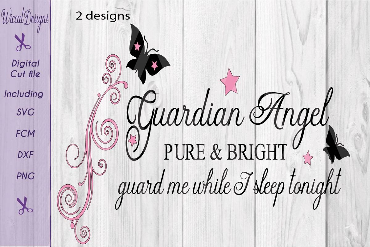 Download Guardian angel svg, Angel quote, Nursery wall svg, (64736 ...