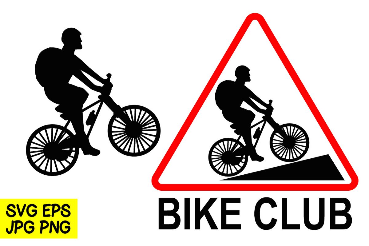 Bike Club- SVG/EPS/JPG/PNG Hand Drawing example image 1