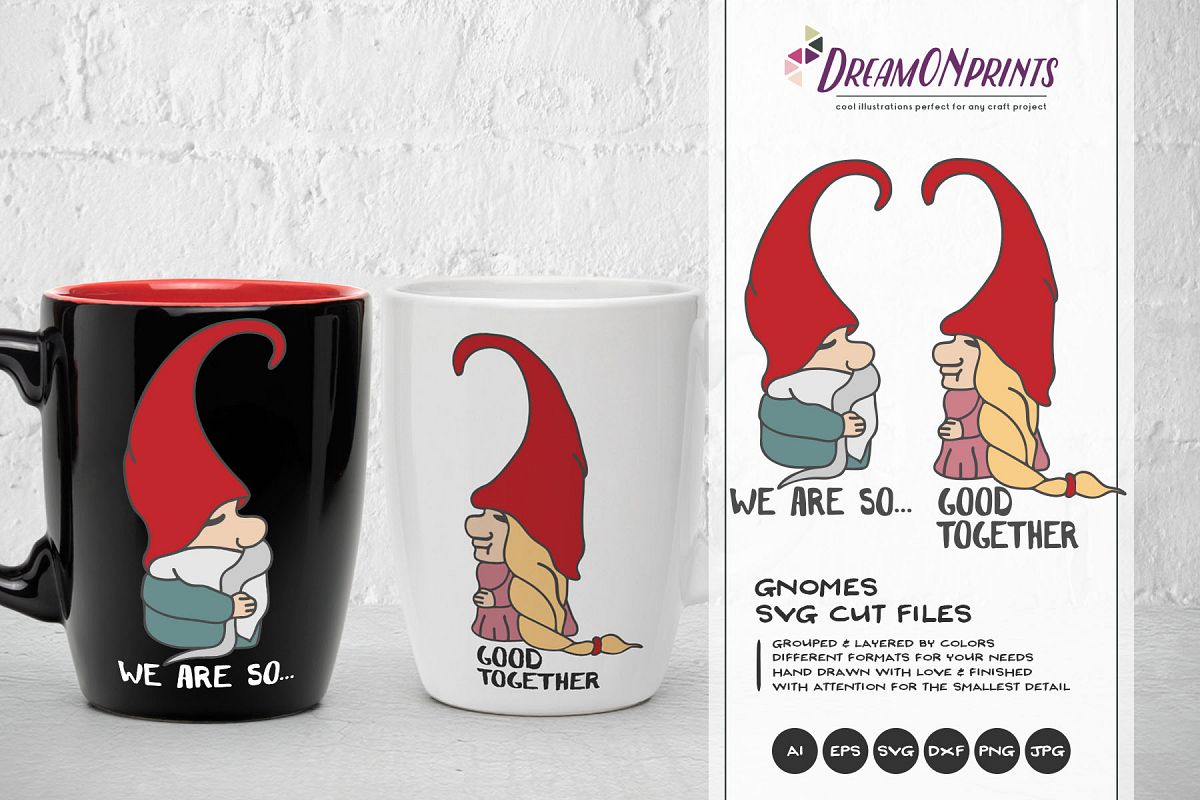 Download Love Gnomes SVG - Valentine Gnome SVG, Couples SVG