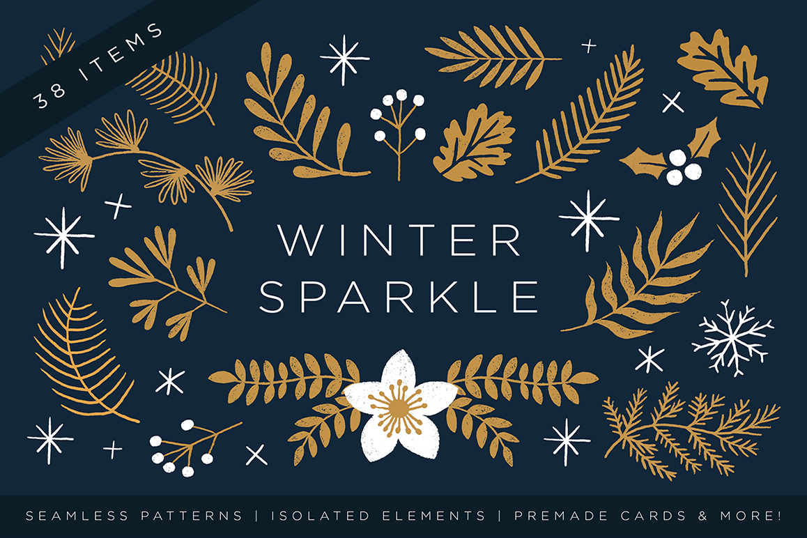 Elegant Christmas Graphic Set example image 1