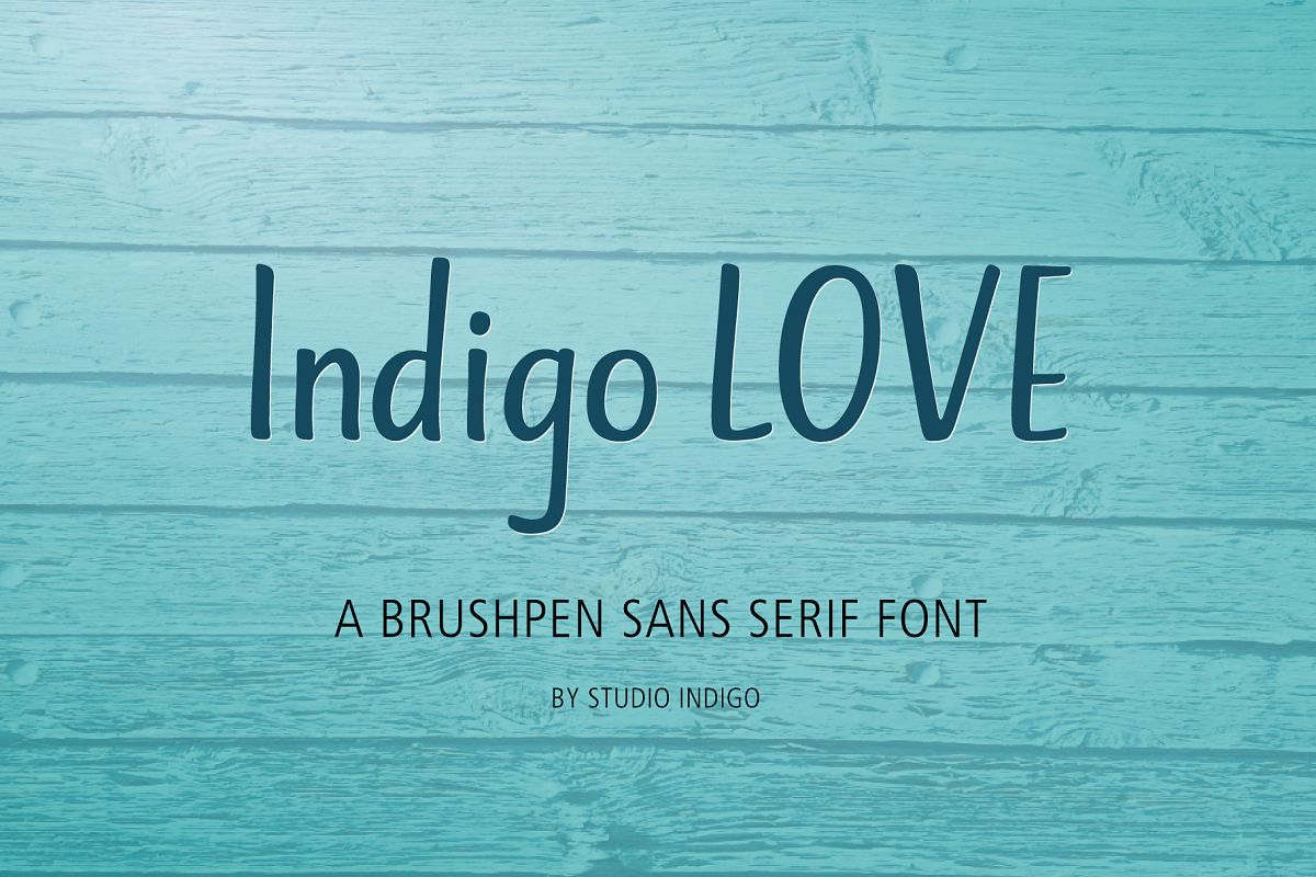 Indigo Love a Sans Serif Font example image 1