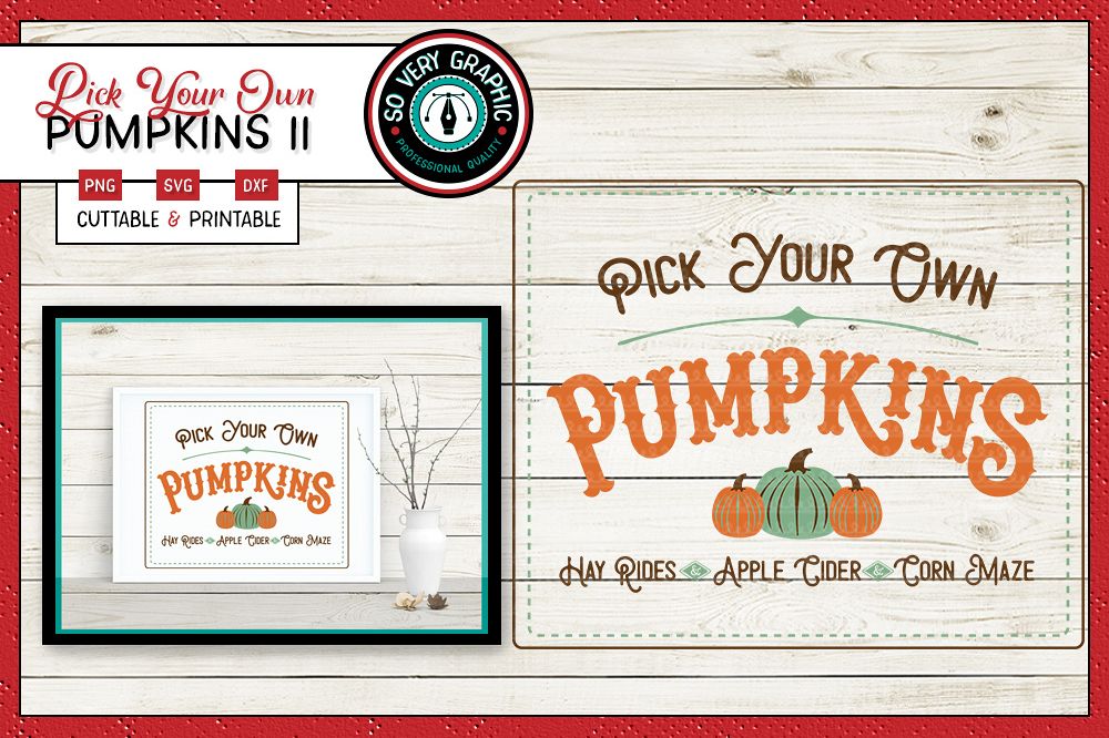 Pick Your Own Pumpkins | SVG | PNG | Printable | Fall Autumn example image 1