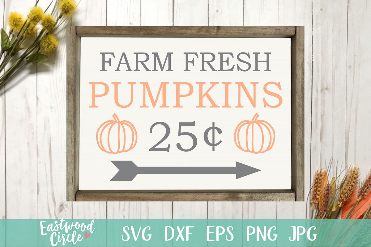 Farm Fresh Pumpkins - Fall SVG File for Signs example image 1