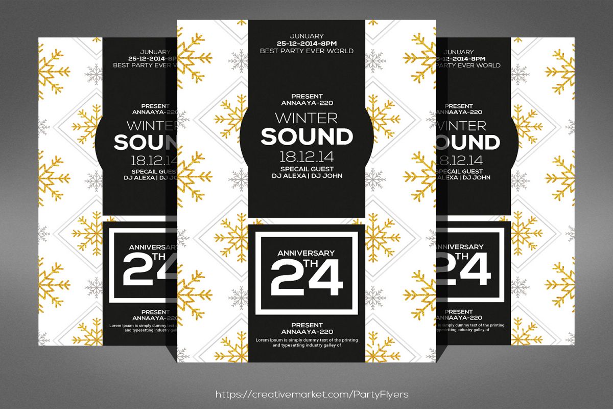 Winter Sound Party Flyer example image 1