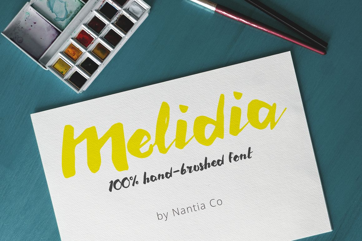 Melidia Font | HandBrushed example image 1