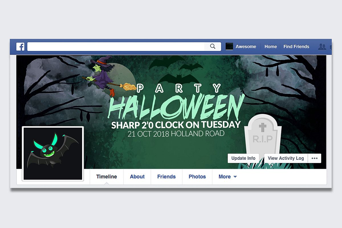 Halloween Night Facebook Timeline Cover example image 1