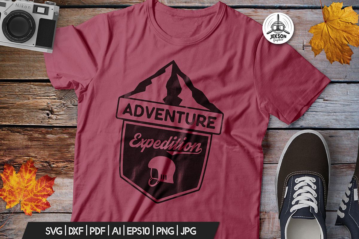 Vintage Adventure Logo / Retro Camp Hipster Badge SVG example image 1