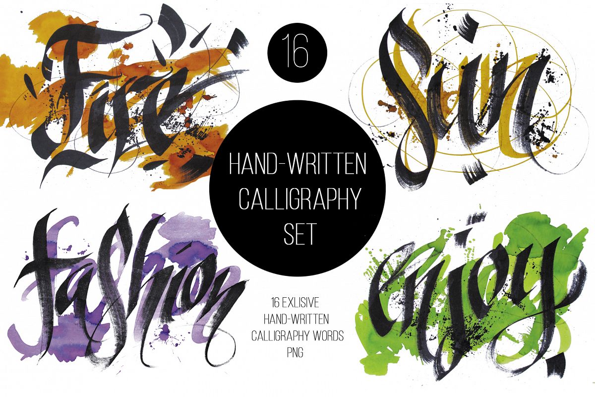 Hand-written Calligraphy Set example image 1