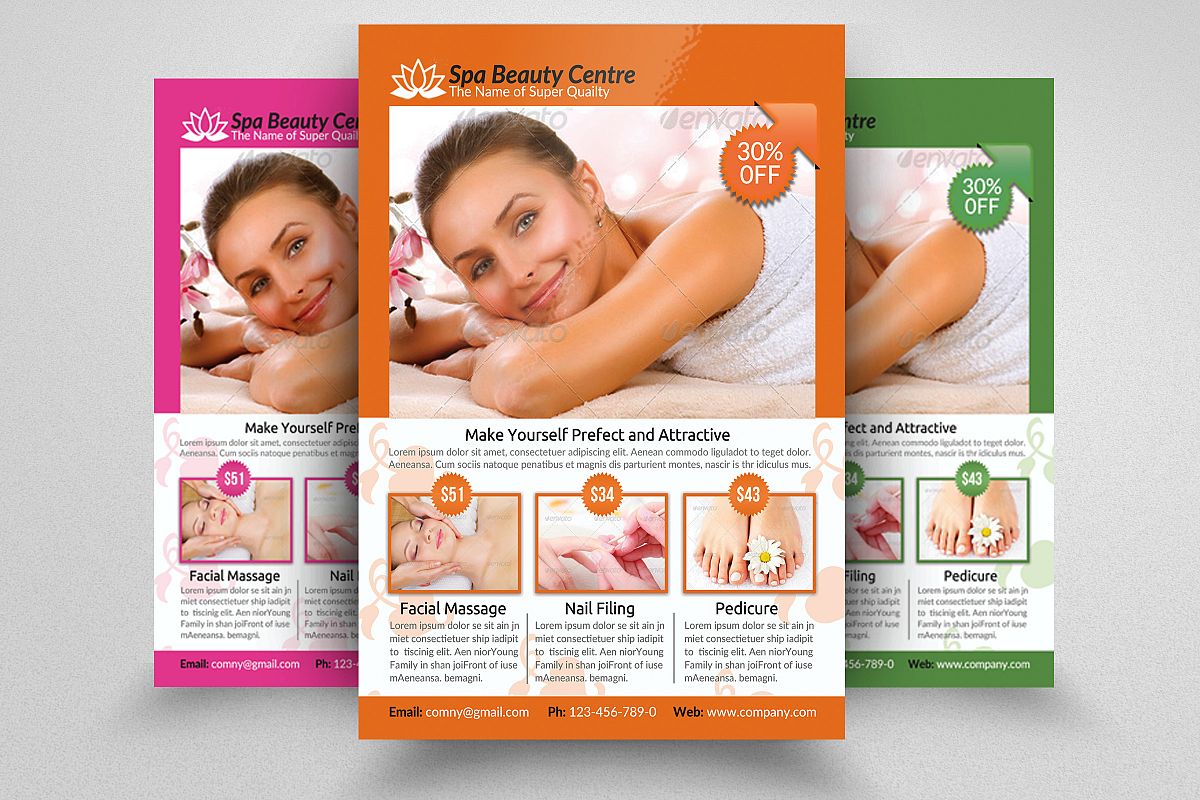 Beauty Spa & Massage Flyer example image 1