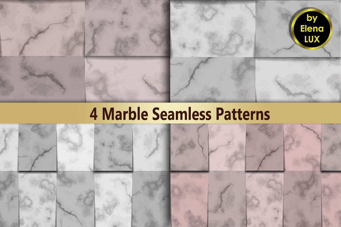 Marble Seamless Pattern Set example image 1