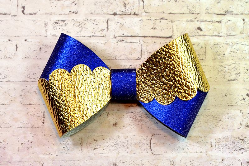 Hair bow template SVG, DIY leather bow template example image 1