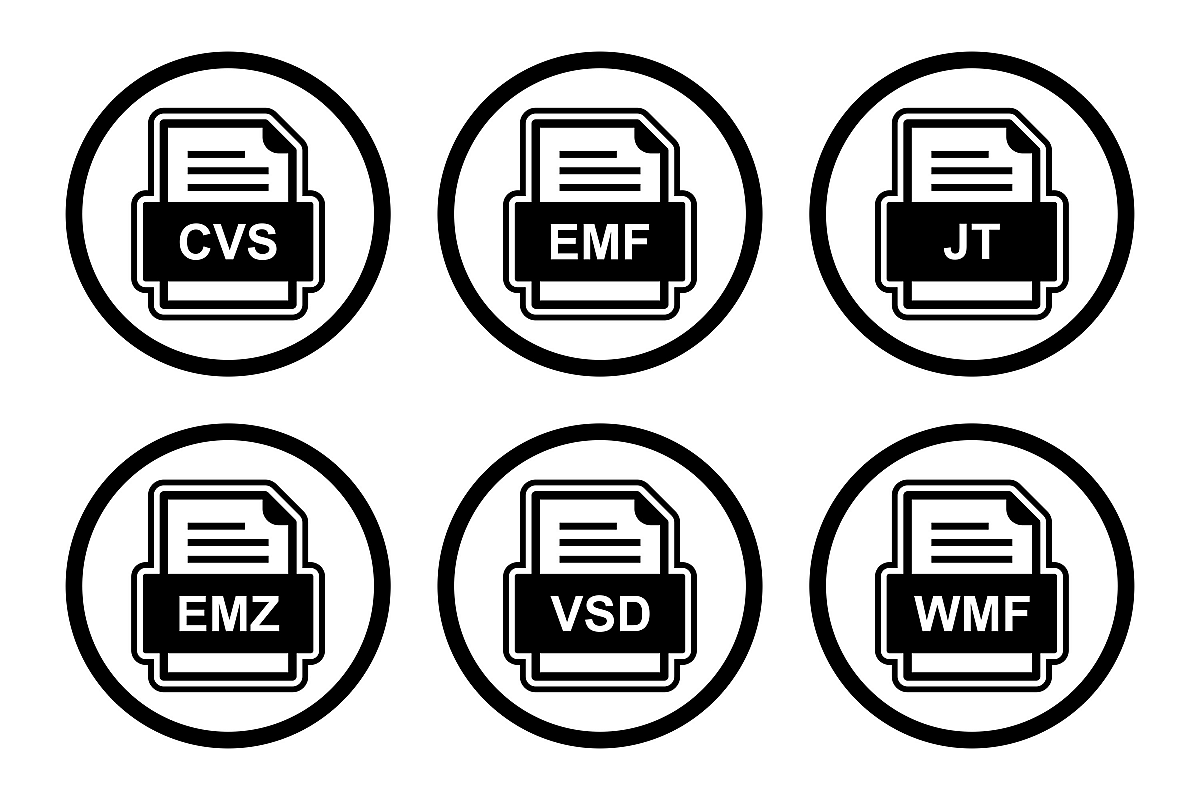 Set Of File Formats Icons example image 1