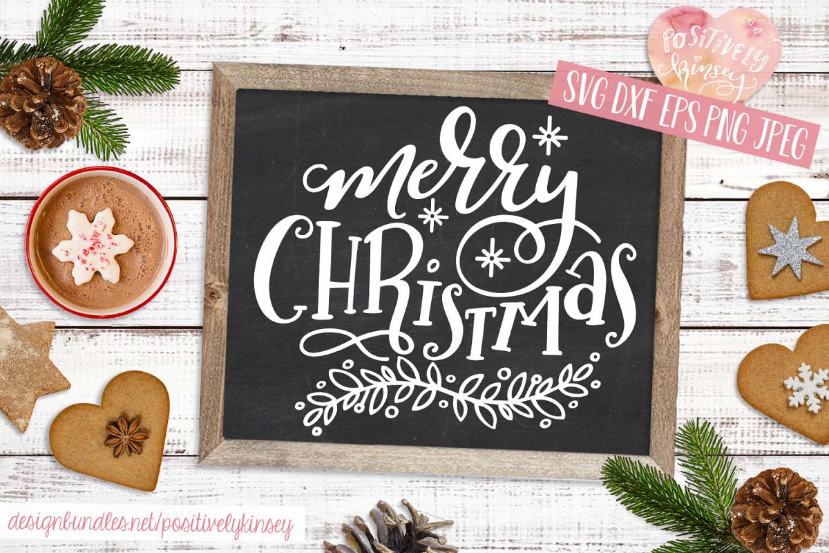 Merry Christmas SVG DXF PNG EPS Christmas Quote Svg Design example image 1